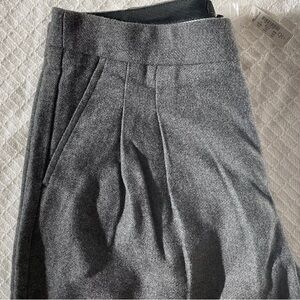 Madewell The Harlow Low-Slung Wide-Leg Pant Size 12 NEW - Color Mid Gray Melange